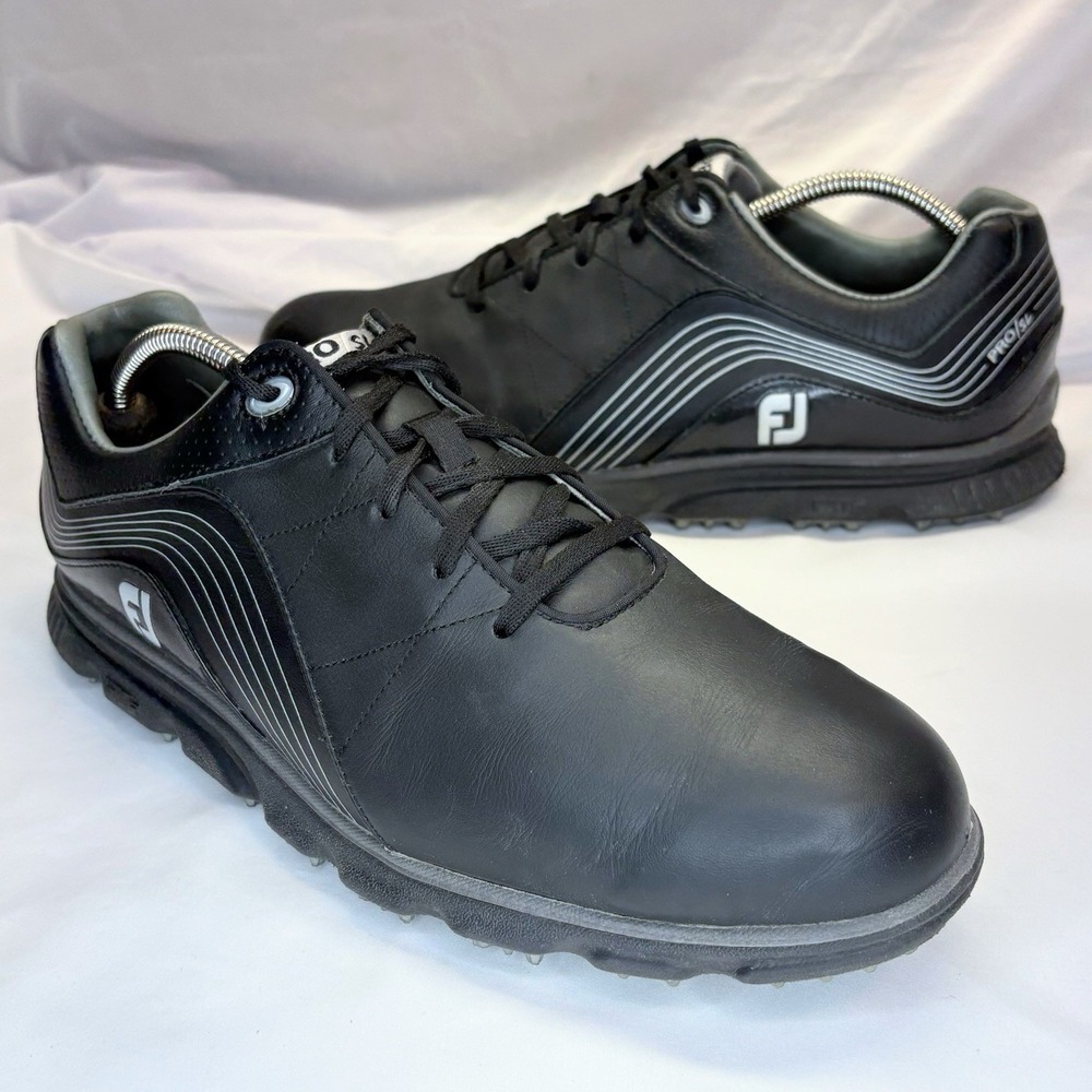 FootJoy Pro SL Spikeless Golf Shoes Mens US 10.5 Black Leather 53273 Golfing
